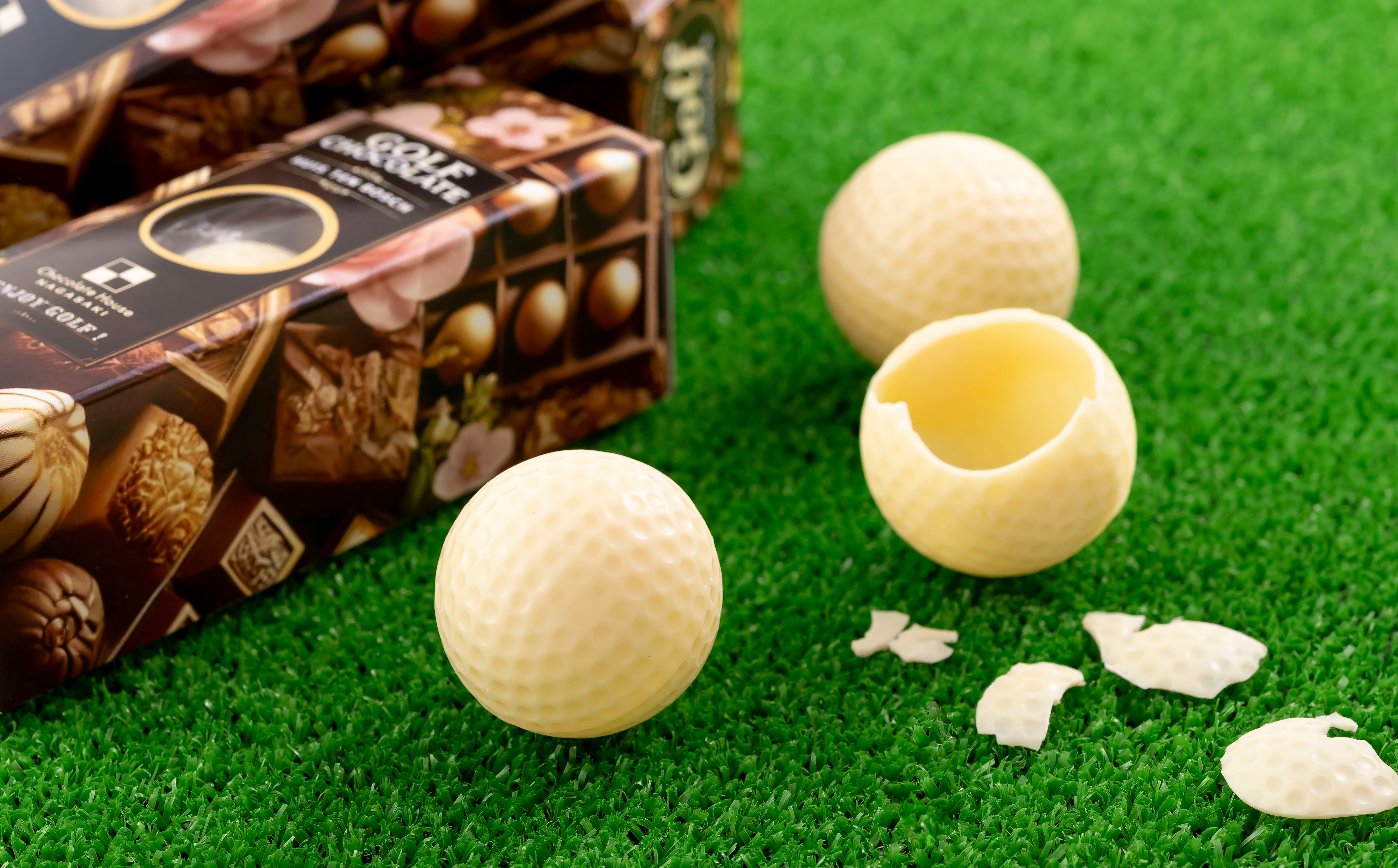 F218 ゴルフボールチョコ(ホワイト)4箱セット