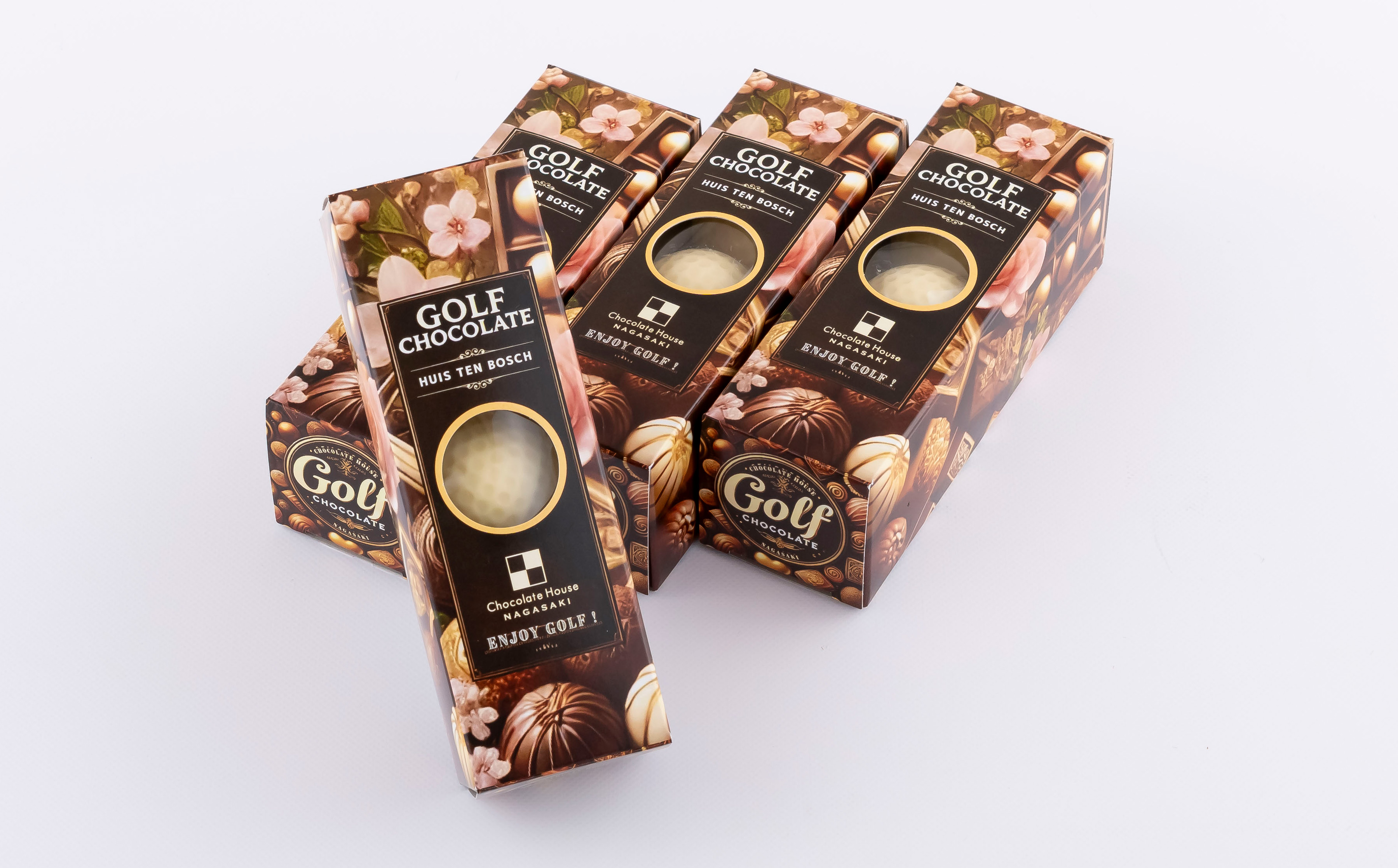 F218 ゴルフボールチョコ(ホワイト)4箱セット