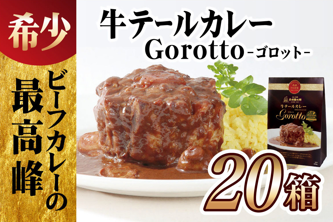 【2024北野エースカレー大賞受賞！】【大容量20食分!】牛テールカレーゴロット20箱セット(各350g)【豊味館】感動のやわらかさ Gorotto 長崎 佐世保 九州 レトルトカレー ビーフカレー