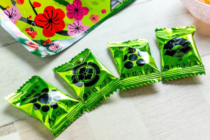 DF228【長崎限定】島原城の梅を使った「梅ドロップス」 3袋 [ あめ 飴 梅 うめ ウメ 限定 サクマドロップス コラボ 3袋 長崎県 島原市 ] 