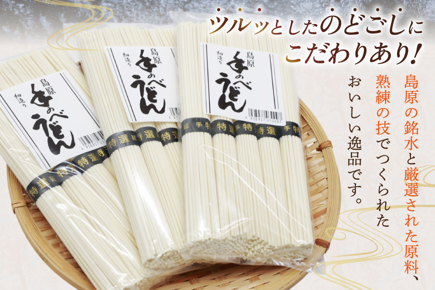 AJ298 島原 手のべうどん 1kg (50g×5束×4袋) [ うどん 手延べうどん 島原 手延べ 細うどん 乾麺 国内製造 塚原食品本舗 長崎県 島原市 ]