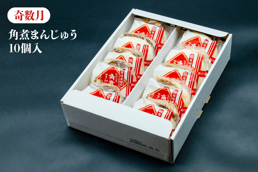 BJ081 岩崎本舗 【12回定期便】長崎角煮まんじゅう 10個入(箱)＜奇数月＞・大とろ角煮まんじゅう 10個入(箱)＜偶数月＞ [長崎県 島原市]