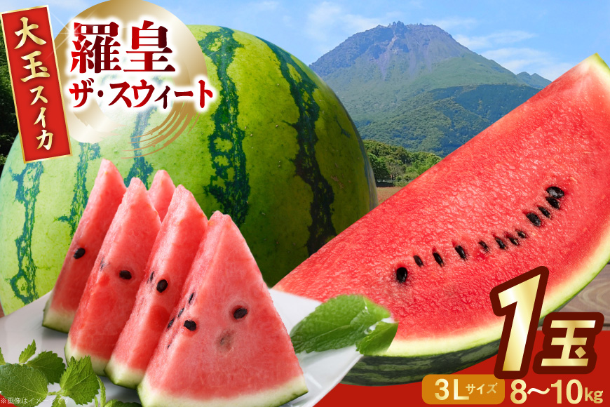 AJ643 【令和8年度出荷分】 島原スイカ倶楽部 大玉スイカ 羅皇ザ・スウィート 3Lサイズ 8〜10kg [ 先行予約 数量限定 すいか スイカ 西瓜 フルーツ 果物 長崎 長崎県 島原市 ]