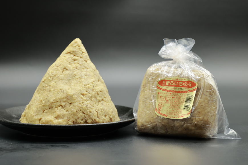 AI223 味噌 島原 手造り 生詰 まるいち味噌 900g 1個  [ みそ 無添加 国産 麦味噌 麦みそ マルイチ 塚原食品本舗 長崎県 島原市 ]