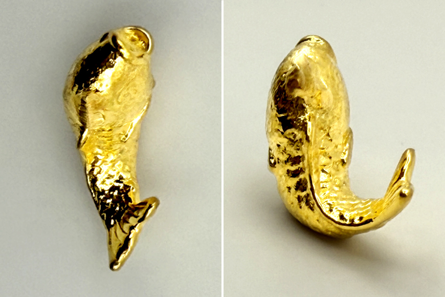 AK020 K24 純金 鯉 3g 置物 鯉の泳ぐまち 島原記念オブジェ [ 金 24金 24K ゴールド gold 貴金属 インゴット 記念品 チャーム 投資 資産 長崎県 島原市 ]