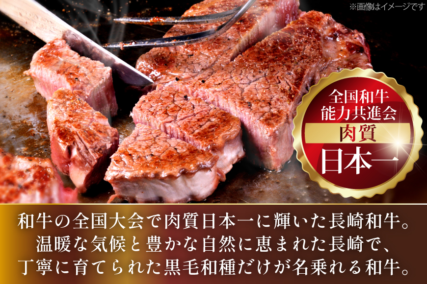 AJ496 長崎和牛 ヒレ ステーキ 約300g(150g×2枚) [ 肉 牛肉 和牛 高級 おいしい ステーキ肉 まるしん商会 黒牛 長崎県 島原市 ]