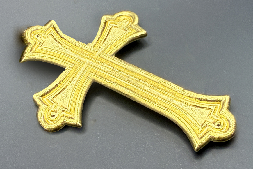 DJ254 K24 純金 十字架 37g 島原キリシタンモデル 記念オブジェ [ 金 24金 24K ゴールド gold 貴金属 インゴット 記念品 チャーム 投資 資産 長崎県 島原市 ]