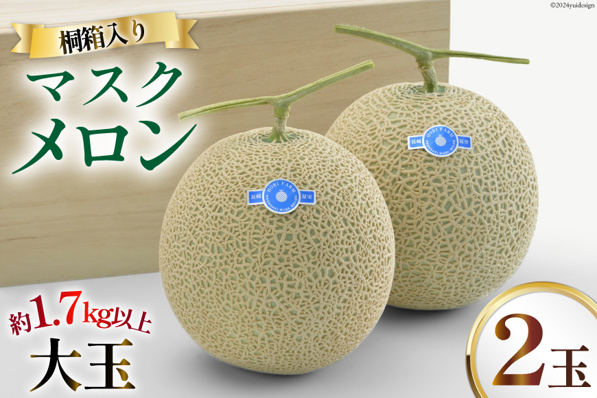 AB053 その道一筋の生産者がじっくり丁寧に育てた　マスクメロン 特選 大玉 桐箱