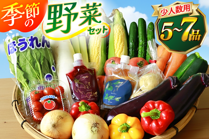 AJ313 野菜セット 5〜7品目 しそジュース付き [ 野菜 詰め合わせ 少人数用 一人暮らし 二人暮らし シソジュース 紫蘇ジュース 長崎県 島原市 ]