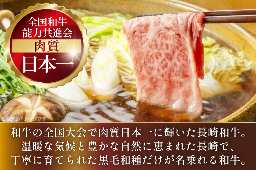AJ582 【12回定期便】長崎和牛 もも しゃぶしゃぶ用 約500g [ 肉 牛肉 和牛 高級 おいしい ステーキ肉 まるしん商会 黒牛 長崎県 島原市 ]