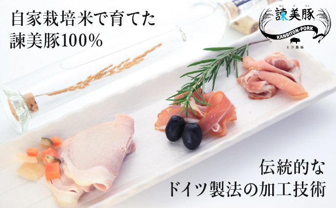 諫美豚生ハム＆生ベーコン3種セット計4P / 豚肉 ハム 生ハム ベーコン 生ベーコン ロース 肩ロース バラ 小分け / 諫早市 / 株式会社土井農場 [AHAD058]