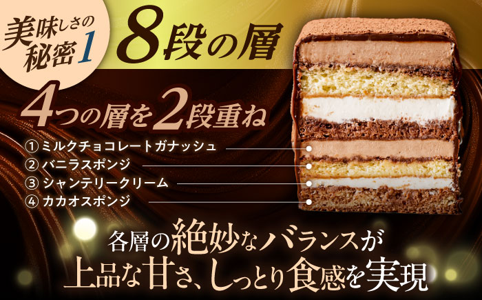 【6回定期便】＜ニッポン全国おやつランキンググランプリ受賞＞長崎石畳ショコラ ハーフサイズ 1個 / 石畳ショコラ チョコ ケーキ スイーツ / 諫早市 / ネオクラシッククローバー [AHBS005]