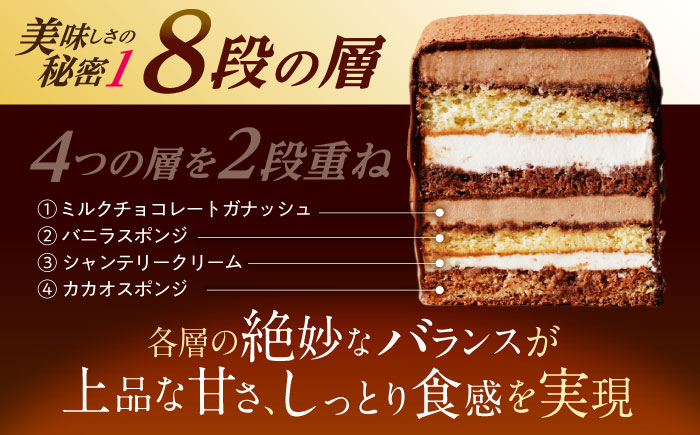 【6回定期便】＜ニッポン全国おやつランキンググランプリ受賞＞長崎石畳ショコラ ハーフサイズ 2個 / 石畳ショコラ チョコ ケーキ スイーツ / 諫早市 / ネオクラシッククローバー [AHBS016]