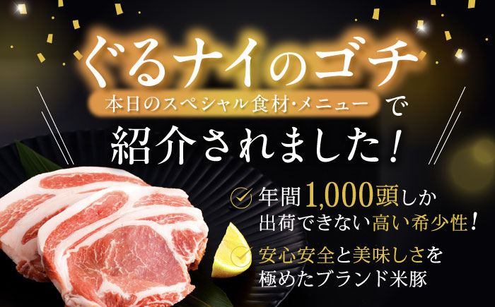 黒豚諫美豚プレミアム100 ロースステーキ 300g（150g×2枚） / 豚肉 ぶたにく ステーキ すてーき ロース ろーす テキカツ 焼肉 生姜焼き / 諫早市 / 株式会社土井農場 [AHAD084]