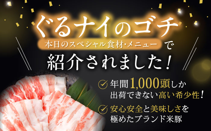 諫美豚プレミアム100 バラ肉 しゃぶしゃぶ用 500g（250g×2P） / 豚肉 ぶたにく バラ ばら 豚バラ しゃぶしゃぶ 小分け / 諫早市 / 株式会社土井農場 [AHAD074]