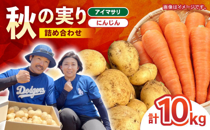 秋の実り詰合せ（アイマサリ・ニンジン）10kg / じゃがいも ジャガイモ ポテト 九州 あいまさり アイマサリ にんじん ニンジン 人参 野菜 やさい / 諫早市 / スマイルファーム　 [AHFG010]