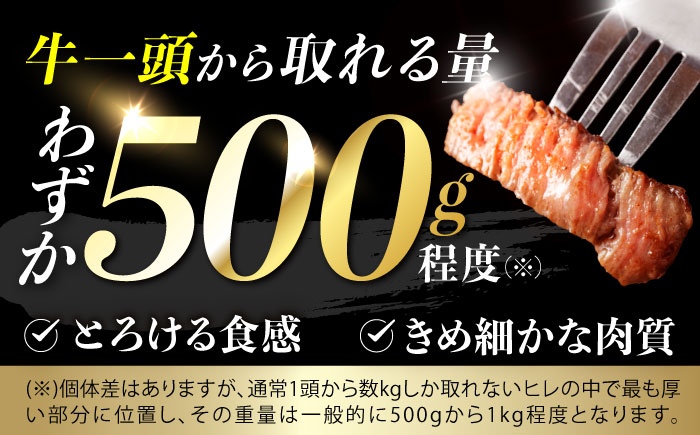 【6回定期便】 【唯一無二の贅沢！】長崎和牛 シャトーブリアン 300g(150g×2) / ヒレ ひれ ヒレステーキ ステーキ すてーき しゃとーぶりあん / 諫早市 / 野中精肉店 [AHCW112]