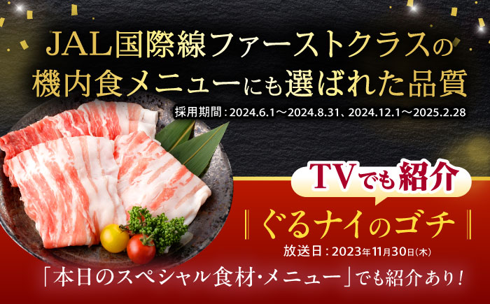 【6回定期便】黒豚諫美豚プレミアム100 バラ肉 しゃぶしゃぶ用 500g(250g×2P) / 豚肉 ぶたにく バラ ばら 豚バラ シャブシャブ しゃぶしゃぶ / 諫早市 / 株式会社土井農場 [AHAD115]