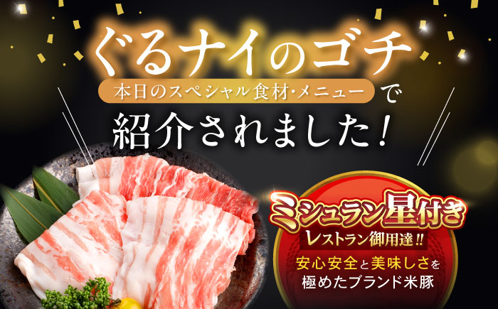 黒豚諫美豚プレミアム100 バラ肉 しゃぶしゃぶ用 500g(250g×2P) / 豚肉 ぶたにく バラ ばら 豚バラ しゃぶしゃぶ / 諫早市 / 株式会社土井農場 [AHAD073]