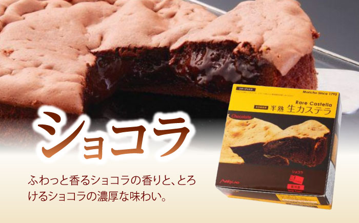 半熟生カステラ3個(プレーン・メープル・ショコラ)×3セット / カステラ かすてら 卵 人気 長崎 / 諫早市 / 株式会社菓秀苑森長 [AHAG008]