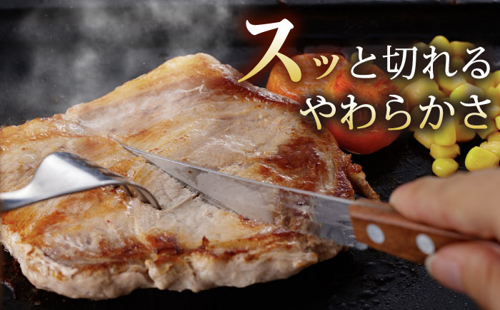 黒豚諫美豚プレミアム100 ロースステーキ 300g（150g×2枚） / 豚肉 ぶたにく ステーキ すてーき ロース ろーす テキカツ 焼肉 生姜焼き / 諫早市 / 株式会社土井農場 [AHAD084]