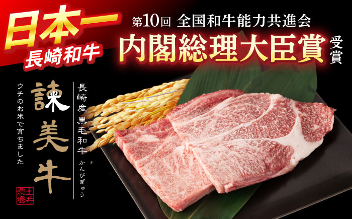 【特Aのブランド米で育てた】諫美牛 肩ロースステーキ 400g(200g×2) / 牛肉 ぎゅうにく 和牛 肉 焼肉 国産 ロース ろーす ステーキ すてーき / 諫早市 / 株式会社土井農場 [AHAD099]