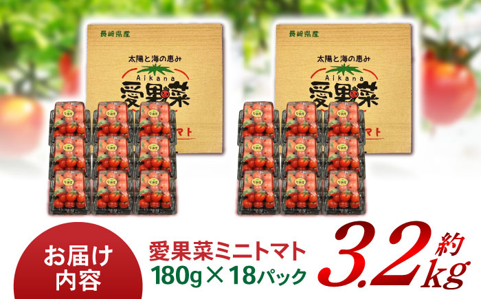 愛果菜ミニトマト9P×2セット / ミニトマト プチトマト トマト とまと 野菜 / 諫早市 / 愛菜ファーム株式会社  [AHAK002]