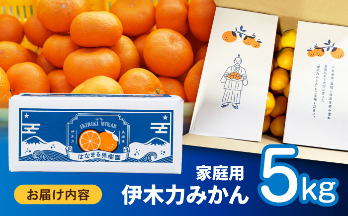 ※【2026年10月下旬より順次発送／先行予約】伊木力みかん(家庭用) 5kg / みかん ミカン 蜜柑 オレンジ フルーツ 果物 / 諫早市 / 山野果樹園 [AHCF002R]