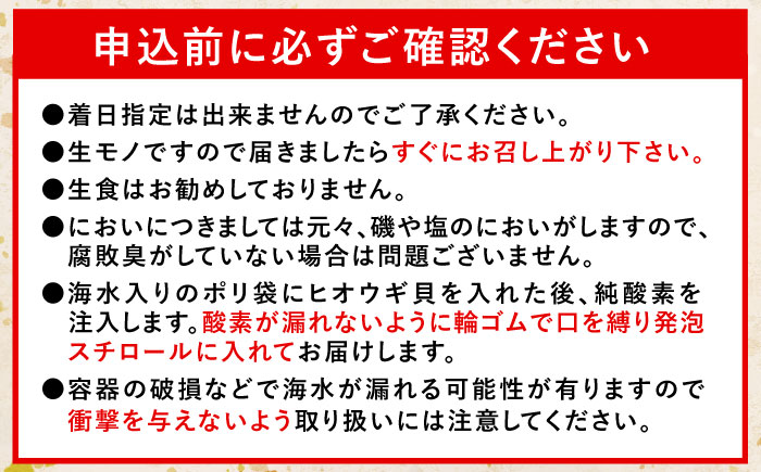 【ホタテ以上の旨味！】ヒオウギ貝 10枚(殻長7.5cm以上) / 貝 かい 魚介 ぎょかい 海鮮　かいせん 海産物 / 諫早市 / 橘湾中央漁業協同組合 [AHDP001]