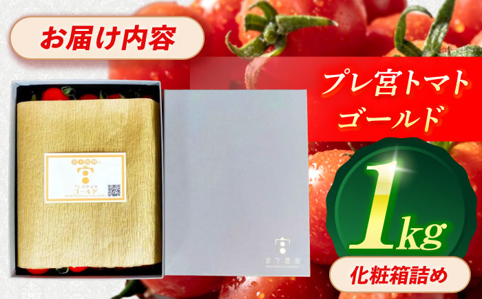 プチッと弾ける果汁　最高峰「プレ宮トマトゴールド」1kg×1箱 [AHCG020]