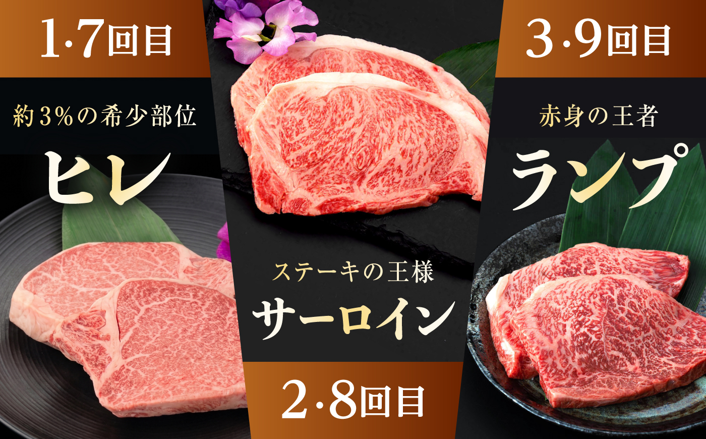 【12回定期便】長崎和牛 希少部位 A5 ステーキ6種 150g×4枚 計7.6kg / イチボ ランプ ヒレ シャトーブリアン サーロイン リブロース 肉 牛肉 ステーキ 焼肉 和牛 ヘルシー 赤身ステーキ / 諫早市 / 野中精肉店 [AHCW177]