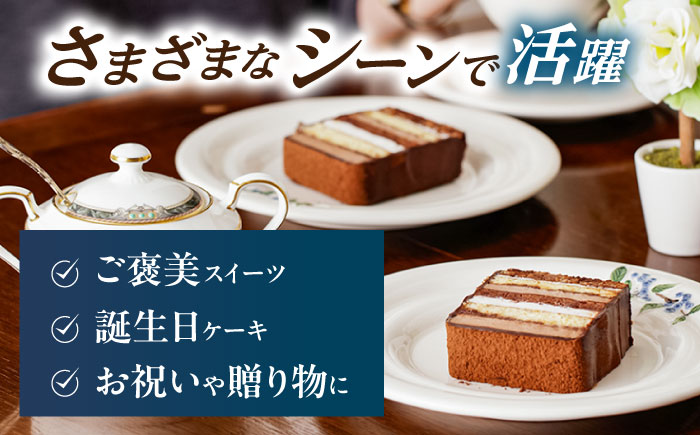長崎石畳ショコラハーフサイズ12個（手渡し用袋付き）/ チョコレート チョコ チョコケーキ スイーツ ギフト 贈答 誕生日 記念日 ケーキ ちょこ 石畳 お配り用 プレゼント/ 諫早市 / ネオクラシッククローバー [AHBS039]
