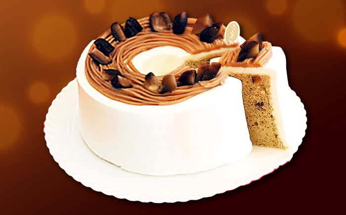 マロンのシフォンケーキ(直径17cm)1台 / マロンケーキ マロン 栗 ケーキ ギフト 贈答 記念日/ 諫早市 / ケーキ＆ティールーム　シェリール [AHBV001]