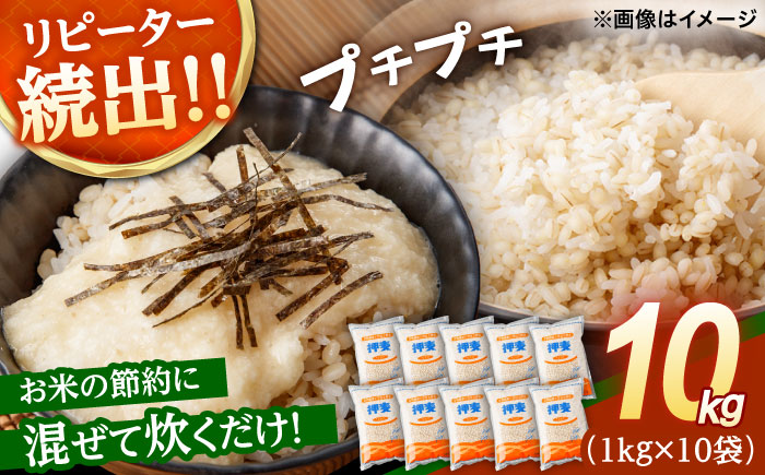 押麦「長崎御島」 1kg×10袋 計10kg / 麦 むぎ 押麦 はだか麦 麦味噌 雑穀 雑穀米 食物繊維 長崎県産 米 こめ コメ ※ / 諫早市 / 有限会社伊東精麦 [AHBU009]