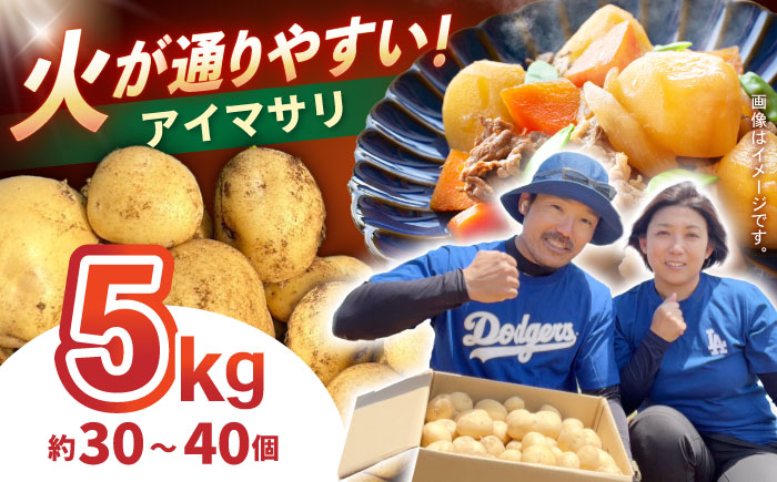 じゃがいも アイマサリ 5kg (S～2Lサイズ/約30～40個) / じゃがいも ジャガイモ ポテト 九州 あいまさり アイマサリ 野菜 やさい / 諫早市 / スマイルファーム　 [AHFG005]