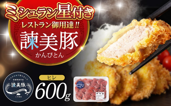 諫美豚 ヒレ肉 （カツのみ）600g / 豚肉 肉 ヒレ とんかつ トンカツ / 諫早市 / 株式会社土井農場 [AHAD080]