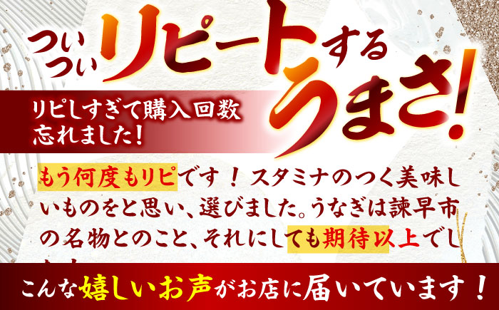 【6回定期便】【諫早淡水】うなぎ蒲焼4尾　/ うなぎ 鰻 ウナギ 蒲焼 タレ / 諫早市 / 諫早淡水 [AHAT034]