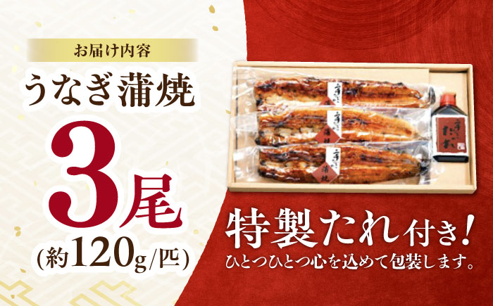 『北御門』うなぎ蒲焼3尾入り / 特上 国産 うなぎ ウナギ 鰻 蒲焼 かばやき うな重 うな丼 ひつまぶし 冷凍 / 諫早市 / 諫早観光物産　コンベンション協会 [AHAB039]