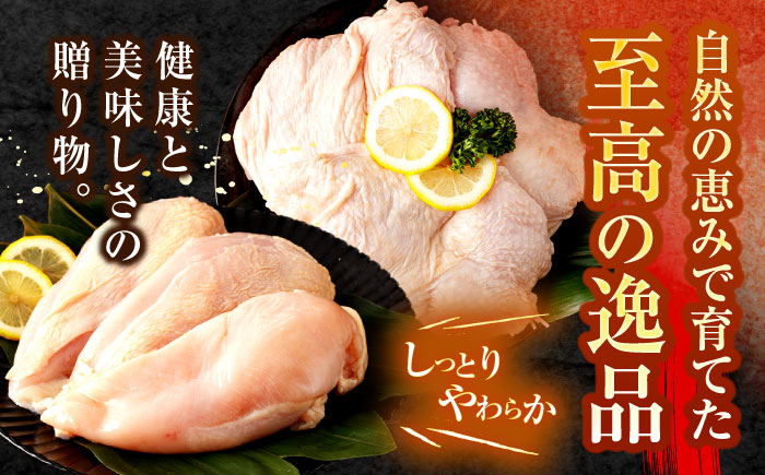 【長崎県産】長崎夢みどり(鶏もも肉1kg×2P、むね肉1kg×2P・4kgセット) / 鶏肉 もも もも肉 むね むね肉 / 諫早市 / 西日本フード株式会社 [AHAV001] 