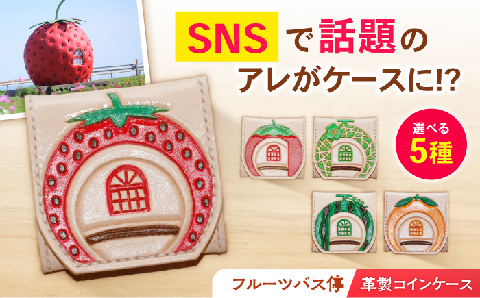 フルーツバス停BOXコインケース / 財布 さいふ 小物 こもの 雑貨 ざっか カラフル /artigiano maldestroフルーツバス停BOXコインケース/ [AHEX002]