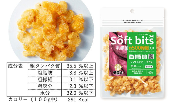 【全3回定期便】Softbits ドッグフード さつまいも（40g×6P）/ ドッグフード 犬 いぬ ドッグ おやつ ペットフード / 大村市 / サポート [ACAM040]