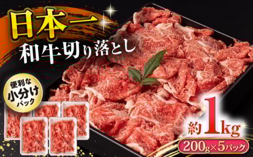 長崎和牛 切り落とし肉 1kg / 牛肉 切り落とし 切落し きりおとし すき焼き すきやき しゃぶしゃぶ 小分け / 大村市 / おおむら夢ファームシュシュ[ACAA142]