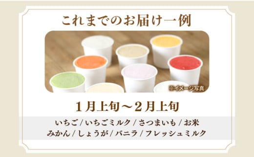 シュシュの季節のジェラート8個セット / アイス あいす アイスクリーム あいすくりーむ ジェラート じぇらーと スイーツ すいーつ / 大村市 / おおむら夢ファームシュシュ[ACAA010]