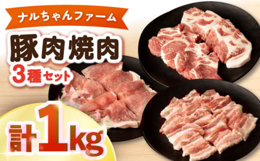ナルちゃんファーム 豚肉焼肉セット 計1kg / 豚肉 豚ロース ロース ろーす 豚バラ バラ ばら 焼肉 焼き肉 小分け / 大村市 / おおむら夢ファームシュシュ[ACAA019]