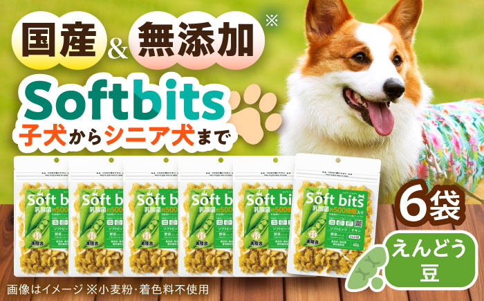 Softbits ドッグフード えんどう豆（40g×6P）/ ドッグフード 犬 いぬ ドッグ おやつ ペットフード / 大村市 / サポート [ACAM015]