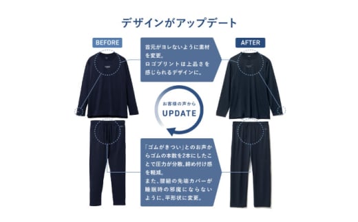BAKUNE Dry Men’s 長袖 上下 疲労回復 リカバリー ウェア　【 ネイビー / Lサイズ 】　/ テンシャル bakune パジャマ リカバリーウェア 疲労回復 スウェット / 大村市 / 株式会社TENTIAL [ACAD043]