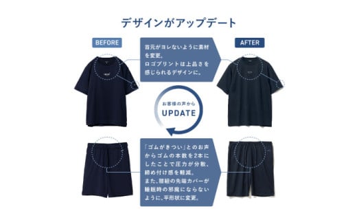 BAKUNE Dry Men’s 半袖 上下 疲労回復 リカバリー ウェア　【 ネイビー / Lサイズ 】　/ テンシャル bakune パジャマ リカバリーウェア 疲労回復 スウェット / 大村市 / 株式会社TENTIAL [ACAD047]