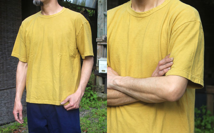 オーガニックコットン 完熟Tシャツ　【柑子色】 Sサイズ / オーガニック コットン 綿100　手染め 草木染め Ｔシャツ 半袖 トップス ファッション インナー 女性用 レディース 男性用 メンズ ユニセックス 男女兼用 ギフト 贈答 プレゼント / 大村市 / ISTIST [ACZW058-1]