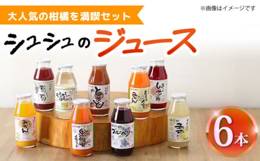 シュシュのジュース180ml×6本セット 柑橘を満喫セット/ ジュース フルーツジュース 柑橘 / 大村市 / おおむら夢ファームシュシュ [ACAA286]