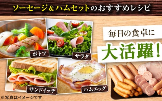 ナルちゃんファーム ハムセット（ロースハム・ウインナー・ソーセージ・フランク）計2.1kg / 豚肉 ロースハム ハム はむ ウインナー ういんなー ソーセージ そーせーじ フランク 小分け / 大村市 / おおむら夢ファームシュシュ[ACAA041]